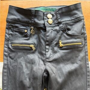 Black Skinny Jeans with Gold Hardware - Brand: Blank
